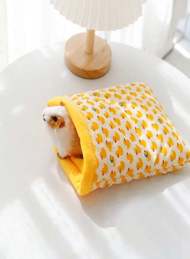 VOBRAMY Yoxebo Hamster Sleeping Bag,Winter Soft Warm Bed Plush Small Pet Nest Snuggle Sack Hideout Pouch for Hedgehog Guinea Pig Squirrel Animals,Random Color Multi-colored 7.9x9.8 in - Image 2